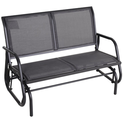 Garden rocking chair, Metal Rocking Love Seat, Gray 120 x 70 x 85 cm