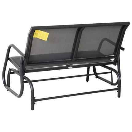 Garden rocking chair, Metal Rocking Love Seat, Gray 120 x 70 x 85 cm