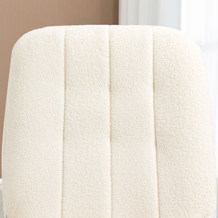 Fauteuil à bascule confortable en polaire sherpa, pour chambre d'enfant et de bébé, jusqu'à 150 kg, 63 x 95 x 97 cm