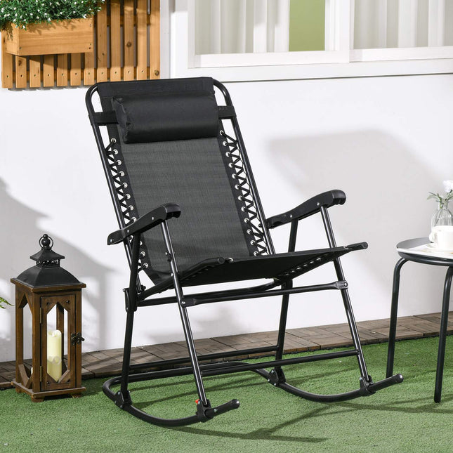 Klappbarer Garten-Schaukelstuhl, Netzgewebe, Tragkraft 120 kg