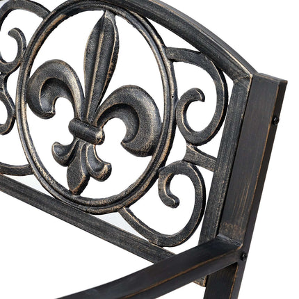 Antiker Metallschaukelstuhl – Bronze-Finish für den Garten