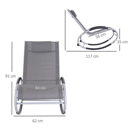 Gartenschaukel mit Auflage, wetterfestes Aluminium