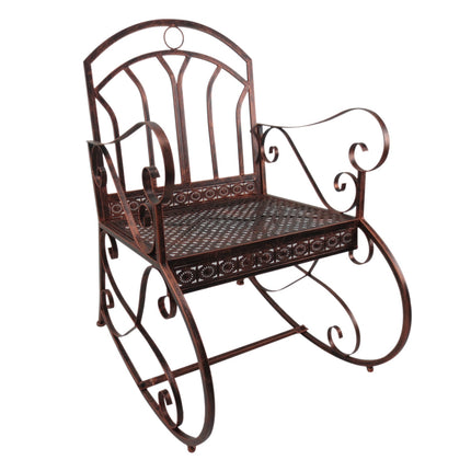 Metallschaukelstuhl - elegantes Bronze-Finish