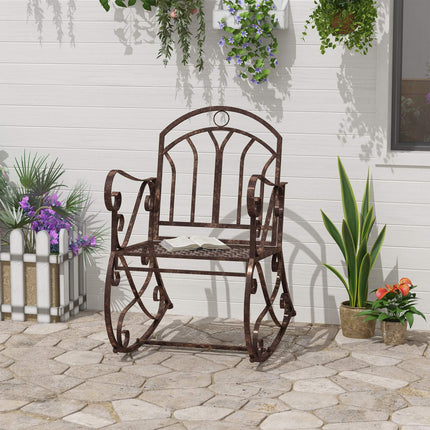 Metallschaukelstuhl - elegantes Bronze-Finish