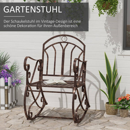 Metallschaukelstuhl - elegantes Bronze-Finish