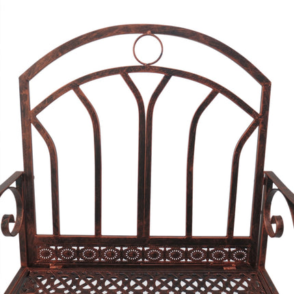 Metallschaukelstuhl - elegantes Bronze-Finish