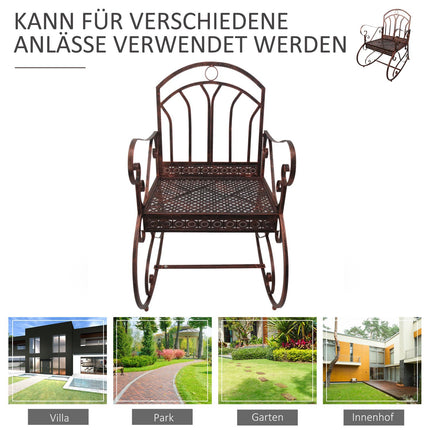 Metallschaukelstuhl - elegantes Bronze-Finish