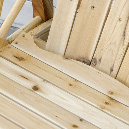 Rustikaler Schaukelstuhl aus Massivholz für den Garten, 68x88x92 cm