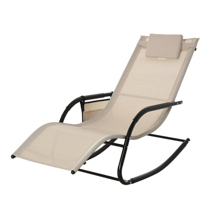 Schommelstoel Schommelstoel Tuinstoel Schommelligstoel Metaalgaas Beige 150 X 62 X 88 Cm