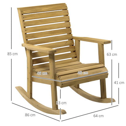 Gartenschaukelstuhl, Fichte – Armlehne, 130 kg Tragfähigkeit