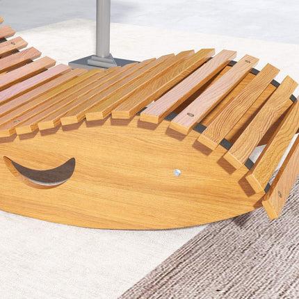 Ergonomischer Schaukelstuhl aus Holz, Teak, Belastbarkeit 120 kg