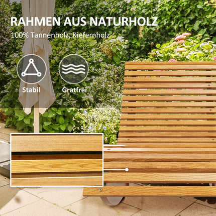 Ergonomischer Schaukelstuhl aus Holz, Teak, Belastbarkeit 120 kg
