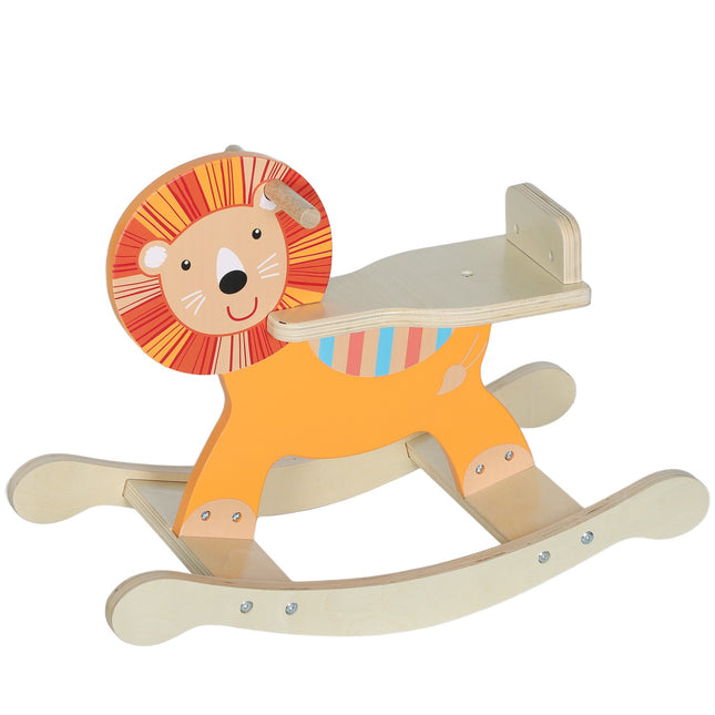 Schaukelpferd, Löwen-Design, Holz, 25kg Tragkraft, 2-5 Jahre