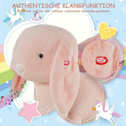 Rosa Schaukelpferd für Kinder - 60 x 33 x 50 cm