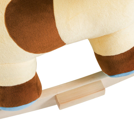 Braunes & Gelbes Baby-Schaukelkuh-Spielzeug – 60x34x46 cm