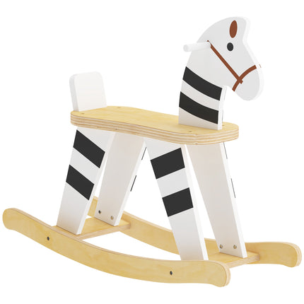 Rocking Horse for Toddlers, Black & White Pony Design