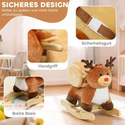 Schaukel-Rentier mit Schlafliedern, Plüsch, 18–36 Monate