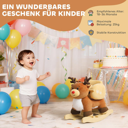 Schaukel-Rentier mit Schlafliedern, Plüsch, 18–36 Monate