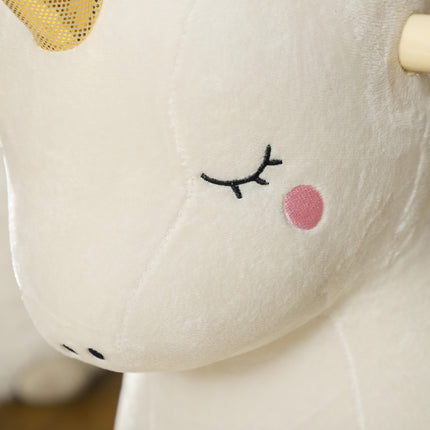 Einhorn-Schaukeltier mit Sound – Plüschsitz für Kleinkinder