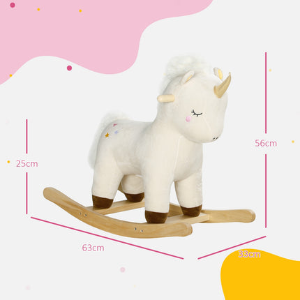 Einhorn-Schaukeltier mit Sound – Plüschsitz für Kleinkinder