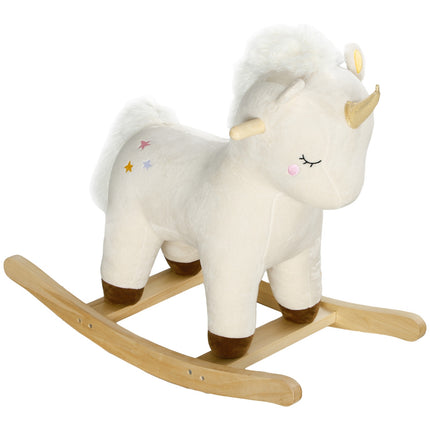 Einhorn-Schaukeltier mit Sound – Plüschsitz für Kleinkinder