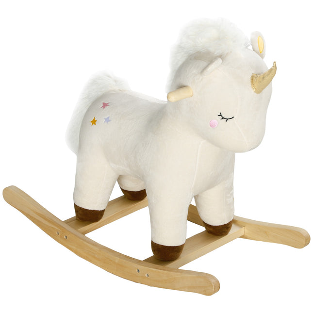 Einhorn-Schaukeltier mit Sound – Plüschsitz für Kleinkinder