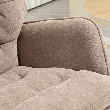 Brown armchair - Chenille Look, 120 kg Capacity Rocker