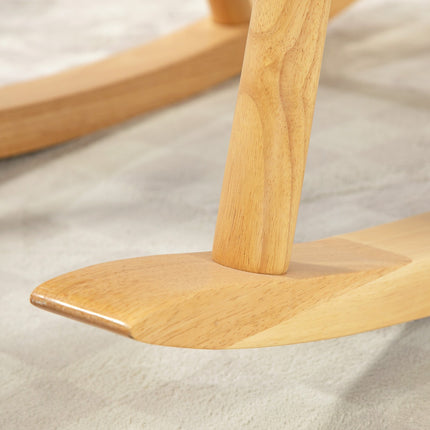 Fauteuil à bascule, fauteuil, chaise d'allaitement aspect laine, chaise à bascule jusqu'à 120 kg de capacité de charge pour chambre à coucher, salon, blanc