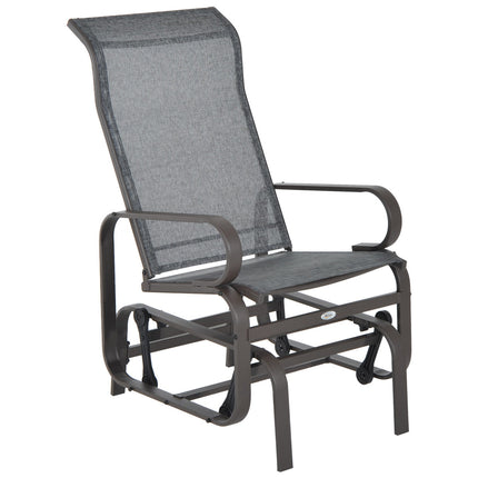 Garten-Schaukelstuhl für draußen – Metall, entspannend, 60x75x104cm