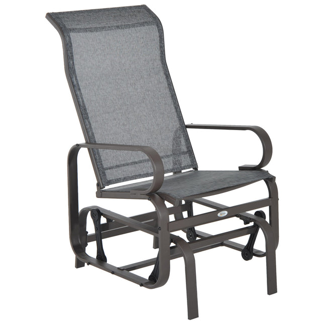 Garten-Schaukelstuhl für draußen – Metall, entspannend, 60x75x104cm