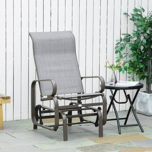 Garten-Schaukelstuhl für draußen – Metall, entspannend, 60x75x104cm