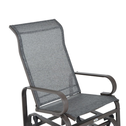 Garten-Schaukelstuhl für draußen – Metall, entspannend, 60x75x104cm