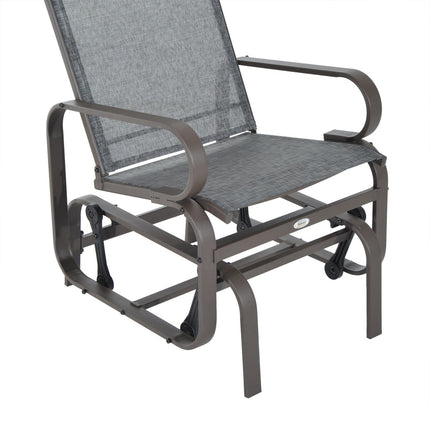Garten-Schaukelstuhl für draußen – Metall, entspannend, 60x75x104cm