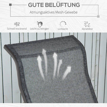 Garten-Schaukelstuhl für draußen – Metall, entspannend, 60x75x104cm