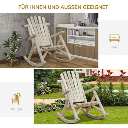 Garten-Schaukelstuhl – Entspannendes natürliches Fichtenholz