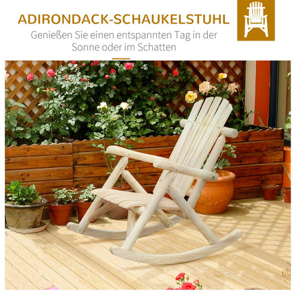 Garten-Schaukelstuhl – Entspannendes natürliches Fichtenholz