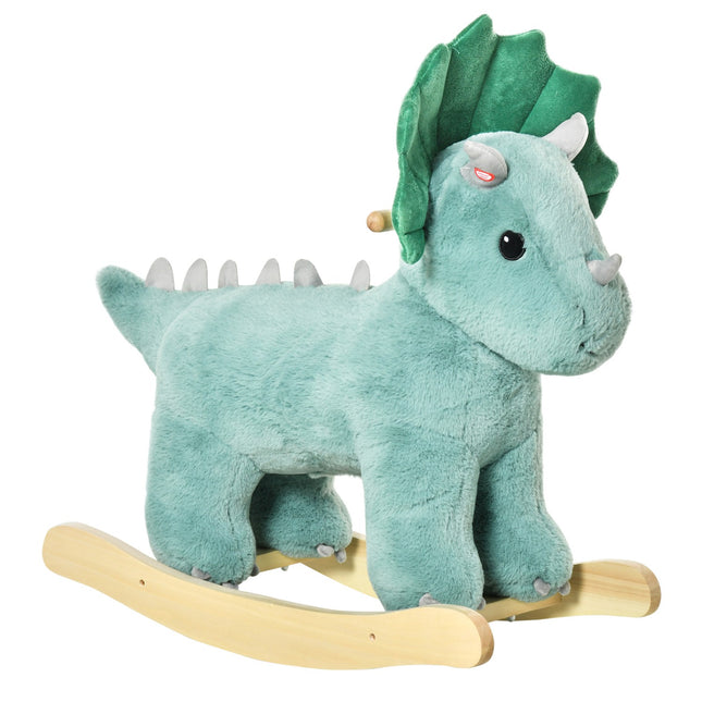 Dunkelgrünes Schaukelpferd für Kinder, Stall & Seker, 64x30x54 cm