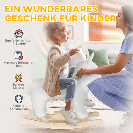 Plüsch-Schaukelhund mit Sound, Holzgestell, 2-4 Jahre