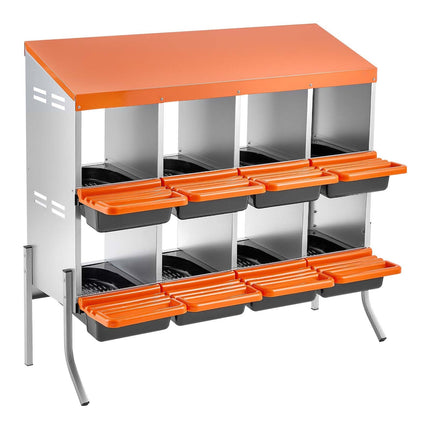 Roll Away Chicken Nesting Box, 8 Compartments With Legs