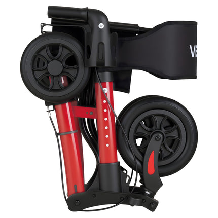 Rollator Walker With Seat, 3-Fold Aluminum, 300 lb