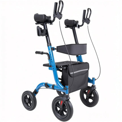 Rollator Walker with Seat, Foldable Aluminum, 300 lb