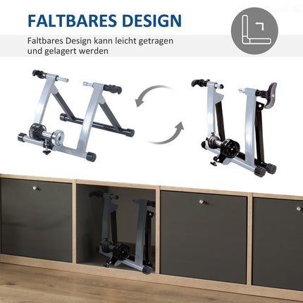 Indoor bike trainer, foldable magnetic brake, steel