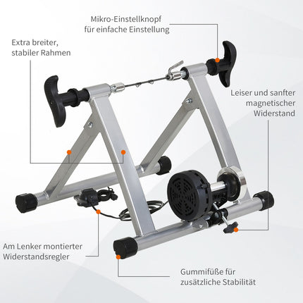 Indoortrainer, faltbar magnetisch, passend für 26"-28" Räder
