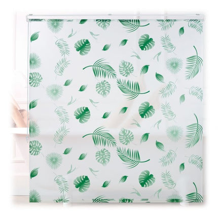 Store enrouleur pour douche Feuilles vertes