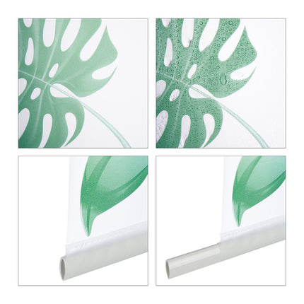 Store enrouleur pour douche Feuilles vertes