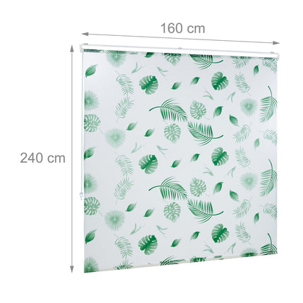Store enrouleur pour douche Feuilles vertes