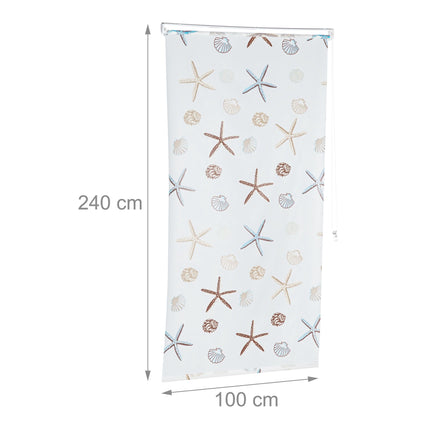 Roller blind for shower OCEAN