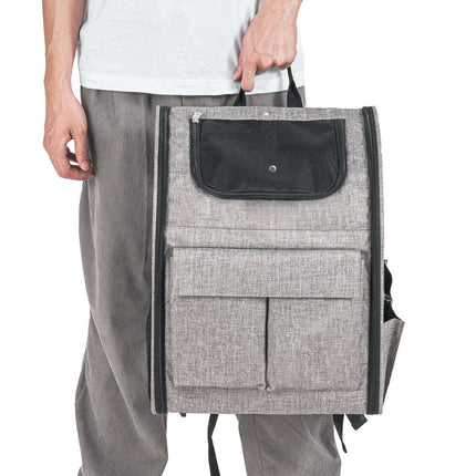 Rolling Cat Carrier With Wheels, Telescopic Handle, 18 lb