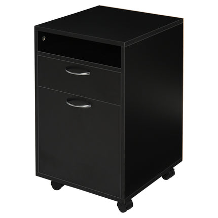 Rollcontainer mit Schublade – Schwarz, 40x35x60 cm
