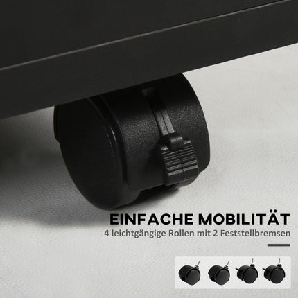 Rollcontainer mit Schublade – Schwarz, 40x35x60 cm